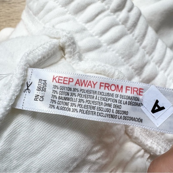 New Free People Movement Sprint To The Finish Shorts Sweat Baggy Loose White L - Picture 5 of 10